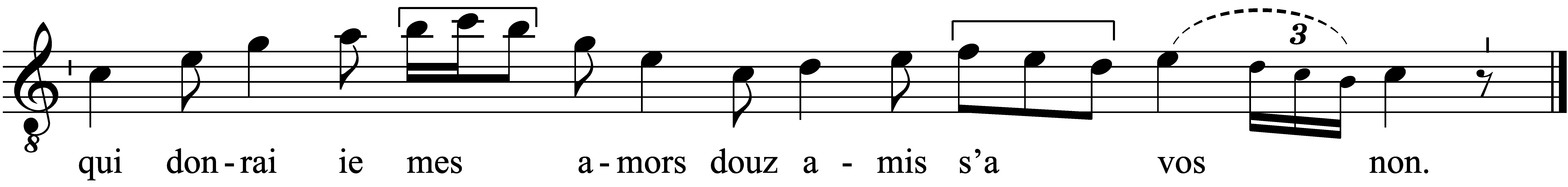 Refrain musical notation